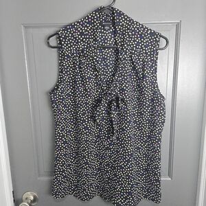 I Heart Ronson Tie Neck Blouse